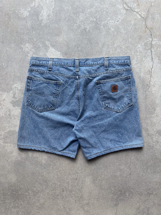 Preloved 00s Carhartt Relaxed Fit Upcycled Reworked Workwear Shorts (38)