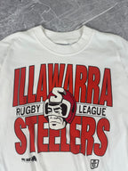 Vintage 90s Illawarra Steelers NSW Rugby League T-Shirt (2XL)