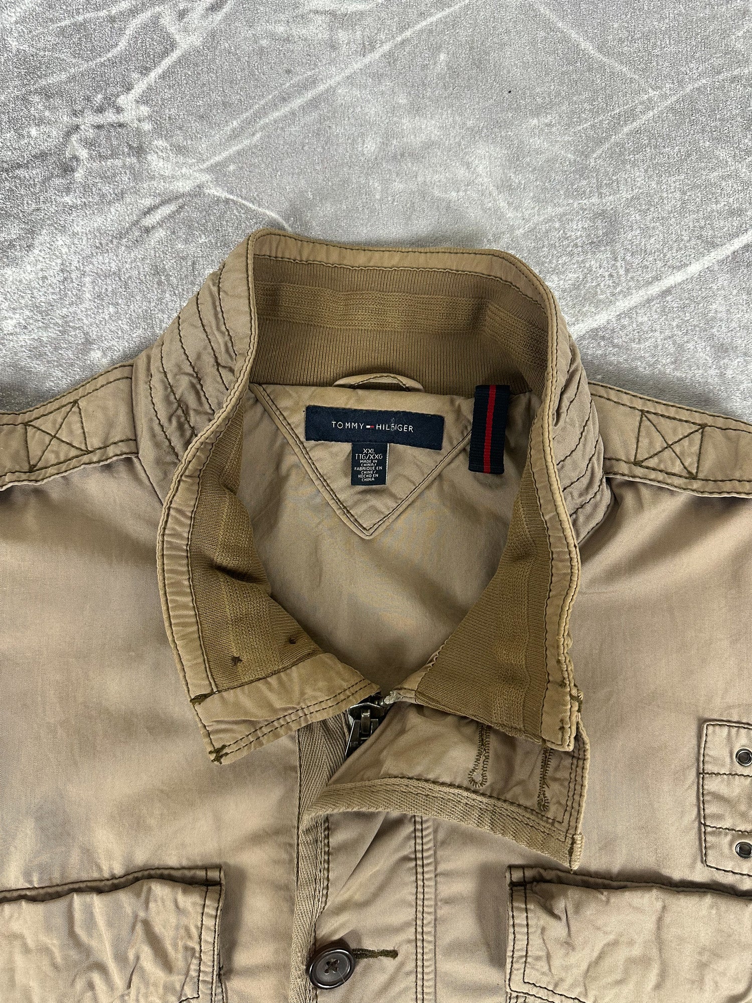 Preloved 00s Tommy Hilfiger M65 Military Parka Jacket (2XL)