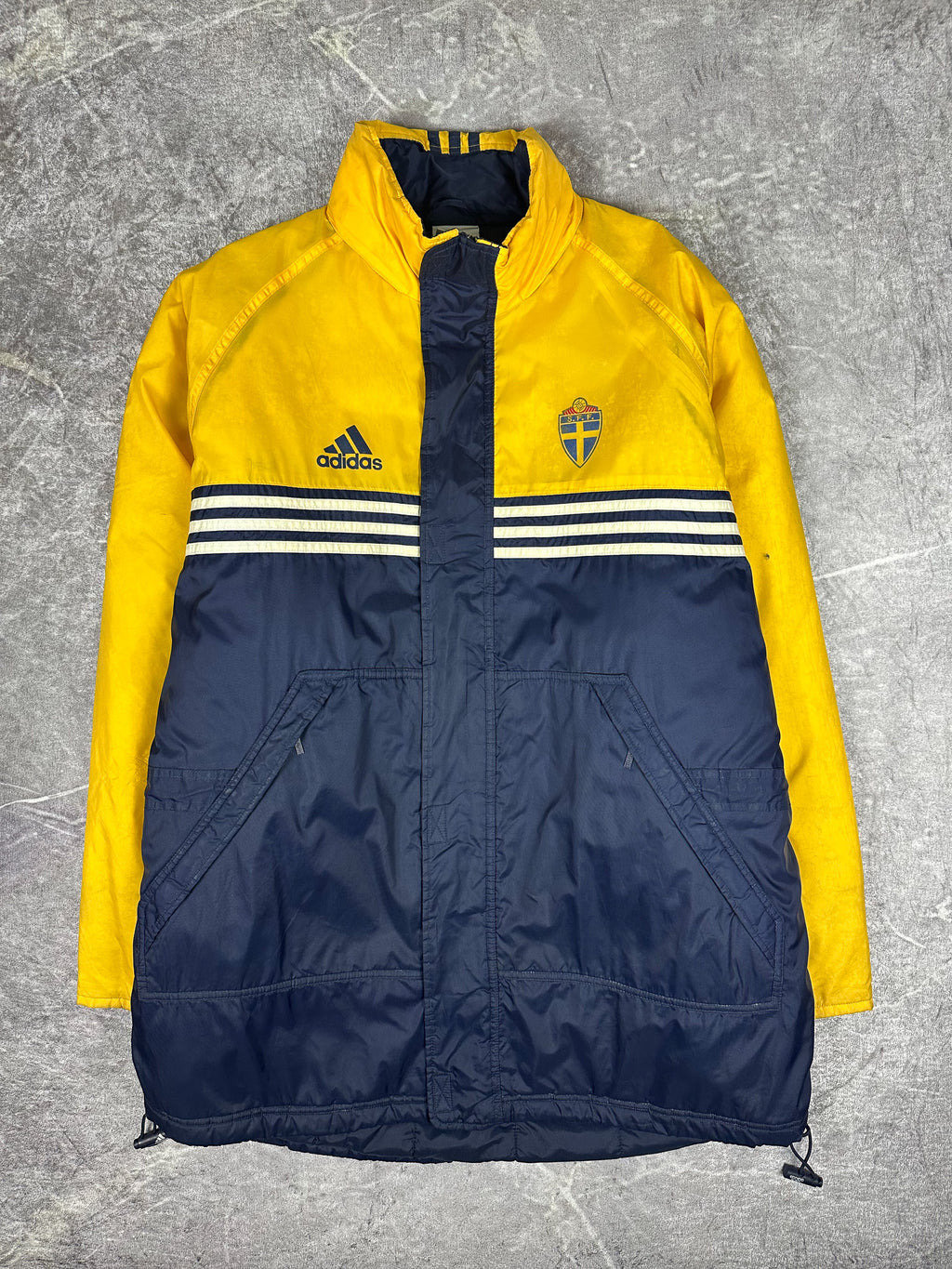 Vintage 1998/1999 Adidas Sweden Warm Up Training Parka Jacket (XL)