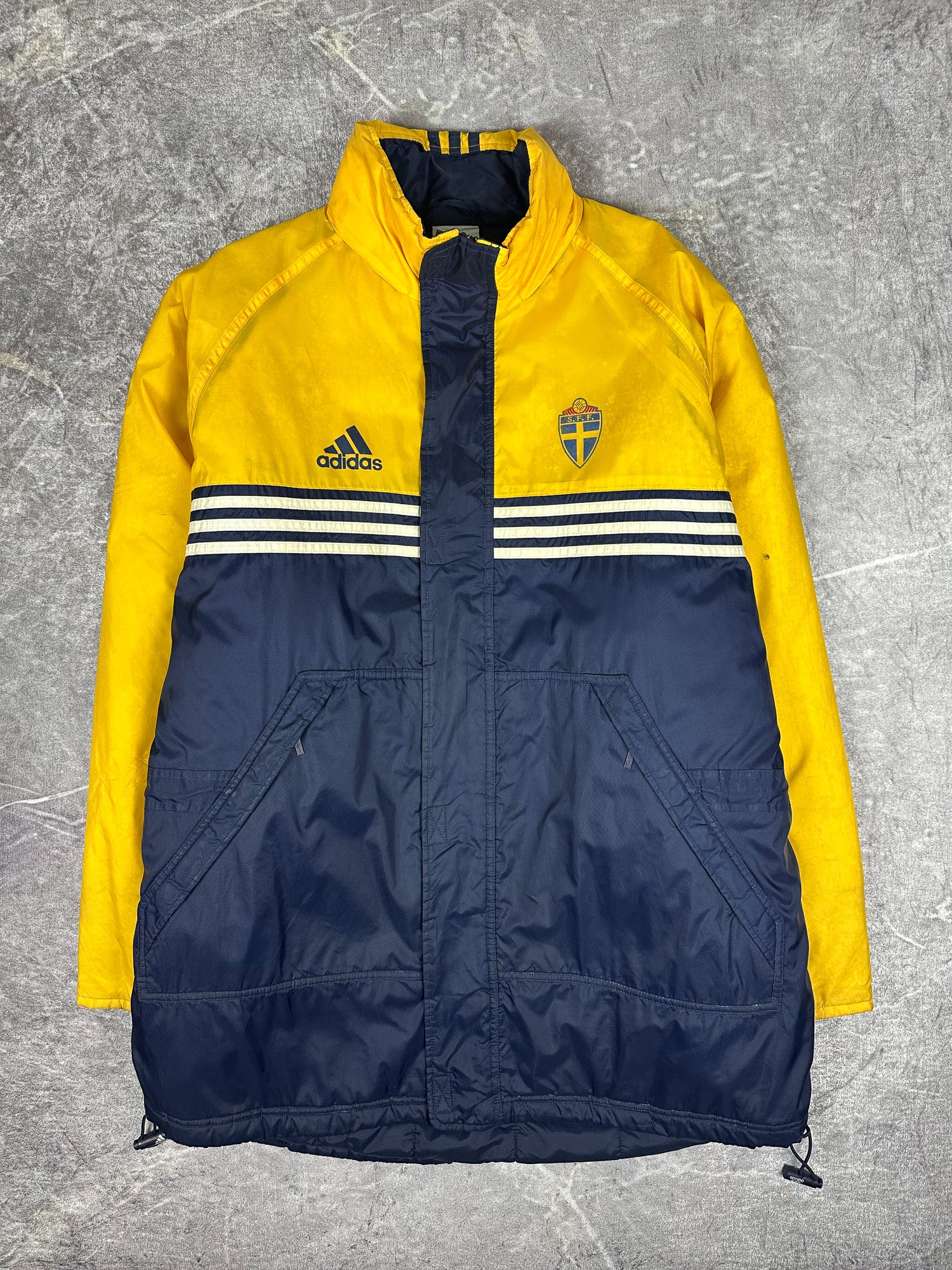 Vintage 1998/1999 Adidas Sweden Warm Up Training Parka Jacket (XL)
