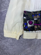 Vintage 90s Reebok Embroidered Logo Abstract Wrap Around Print Windbreaker Jacket (M)