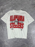 Vintage 90s Illawarra Steelers NSW Rugby League T-Shirt (2XL)