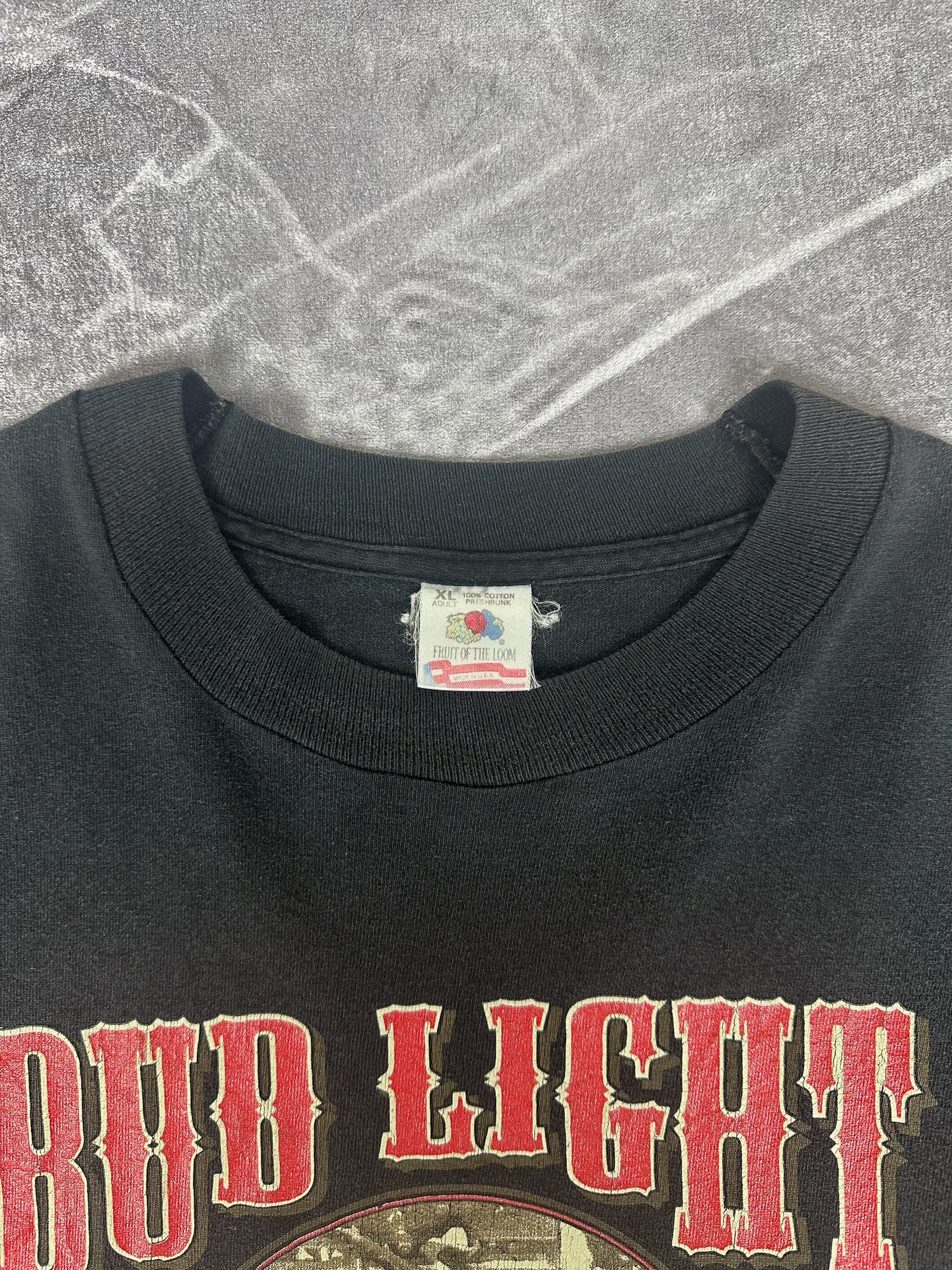 Vintage 90s Budwiser Bud Light Pure Country Saloon T-Shirt (XL)