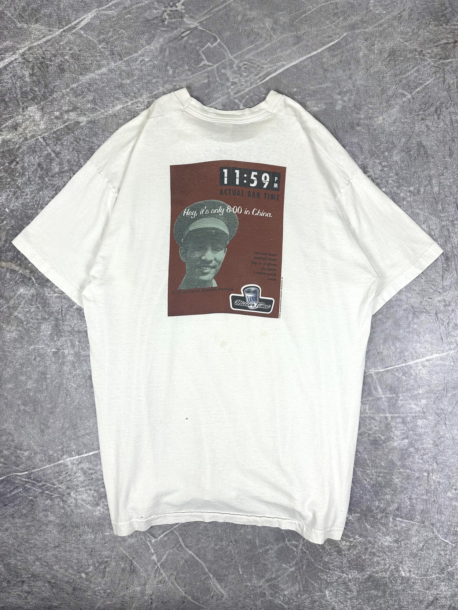 Vintage 90s Miller Brewing Company Miller Lite Promo T-Shirt (2XL)