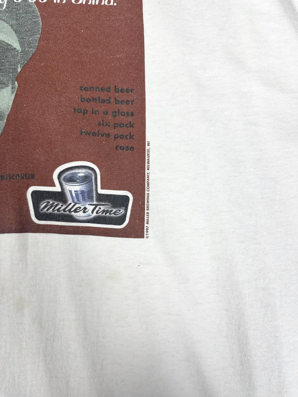 Vintage 90s Miller Brewing Company Miller Lite Promo T-Shirt (2XL)