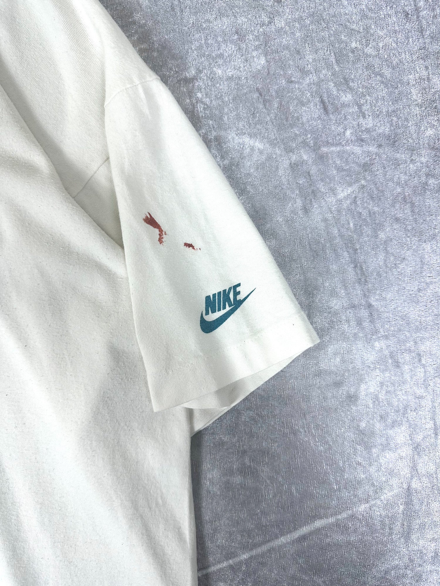 Vintage 90s Nike Spell Out Crest Logo T-Shirt (XL)