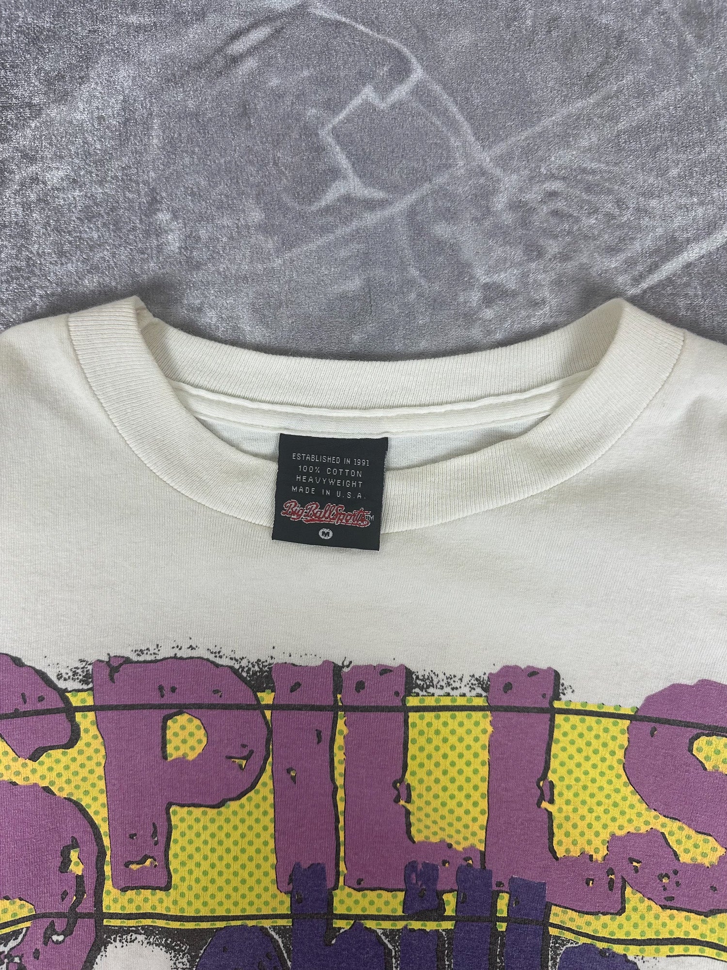 Vintage 1995 Big Ball Sports Cheerleading Football Heavyweight T-Shirt (M)