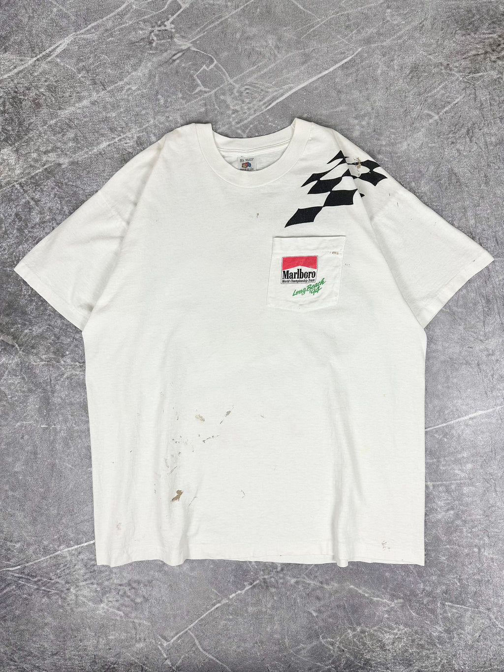 Vintage 1994 Marlboro Cigarettes World Championship Team Long Beach 94' Racing T-Shirt (XL)