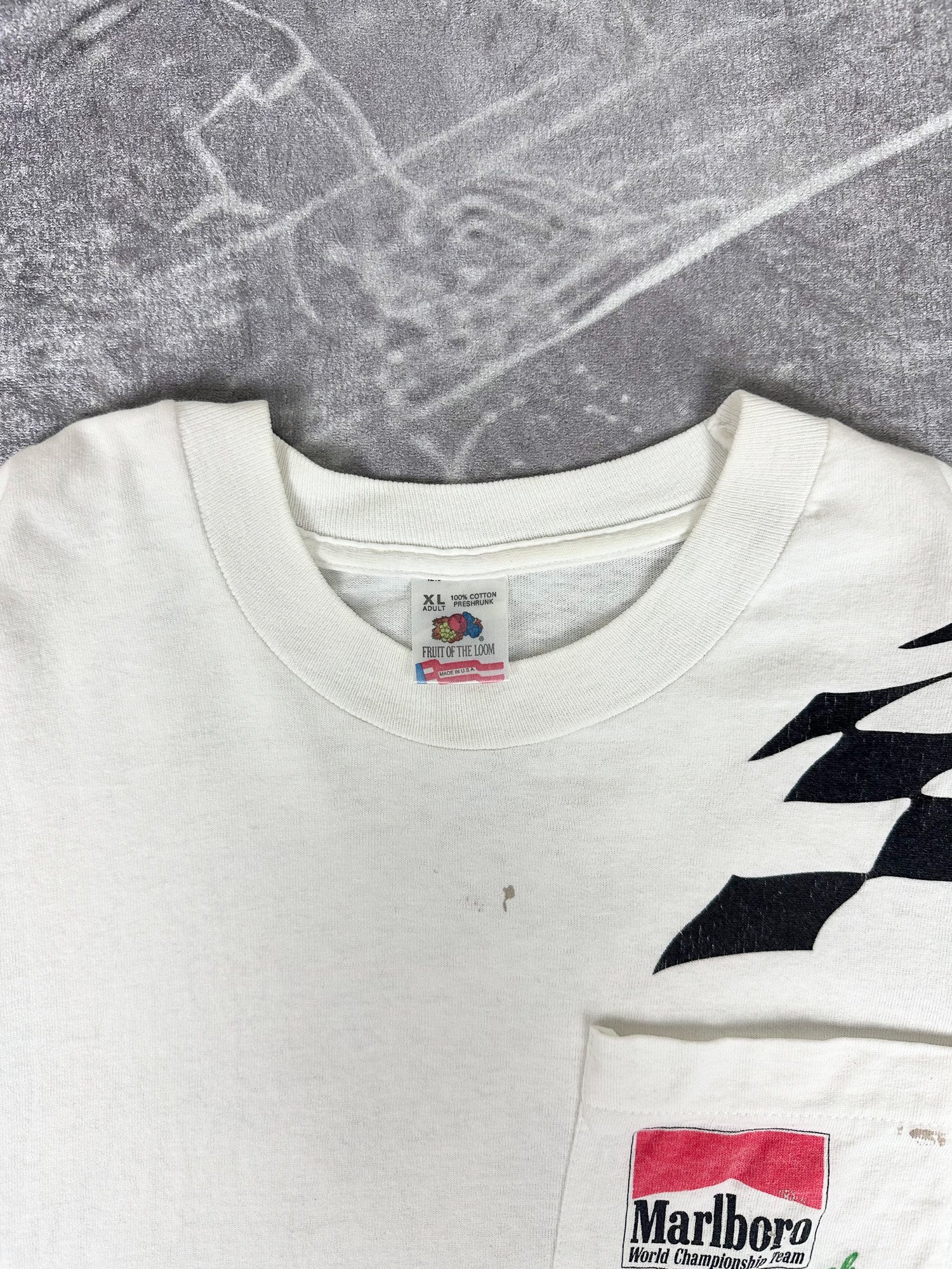 Vintage 1994 Marlboro Cigarettes World Championship Team Long Beach 94' Racing T-Shirt (XL)