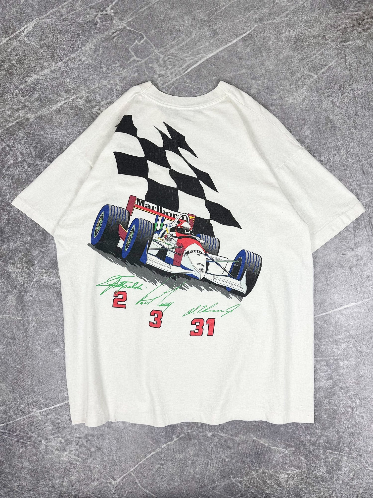 Vintage 1994 Marlboro Cigarettes World Championship Team Long Beach 94' Racing T-Shirt (XL)