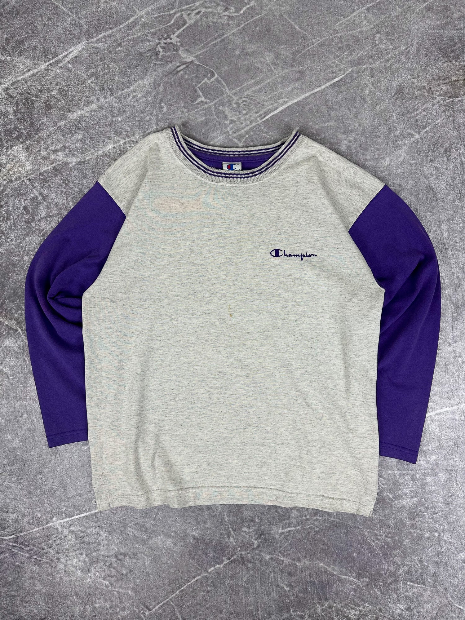 Vintage 90s Champion Colour Block Made in USA Sweatshirt (L)