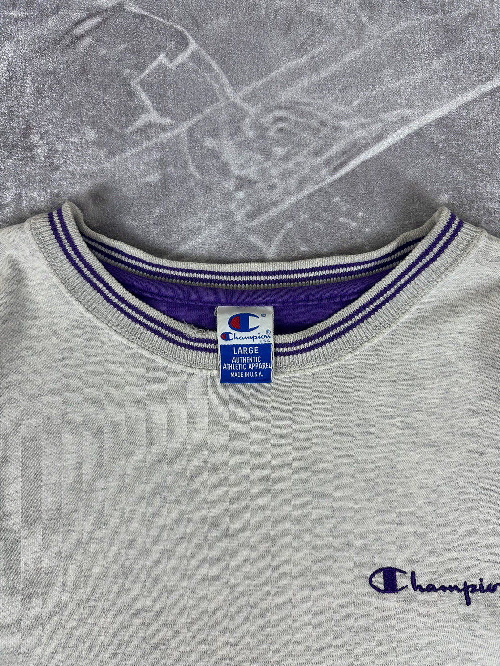 Vintage 90s Champion Colour Block Made in USA Sweatshirt (L)