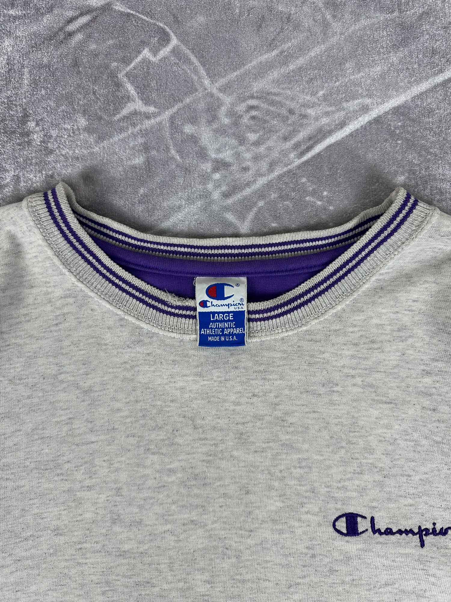 Vintage 90s Champion Colour Block Made in USA Sweatshirt (L)