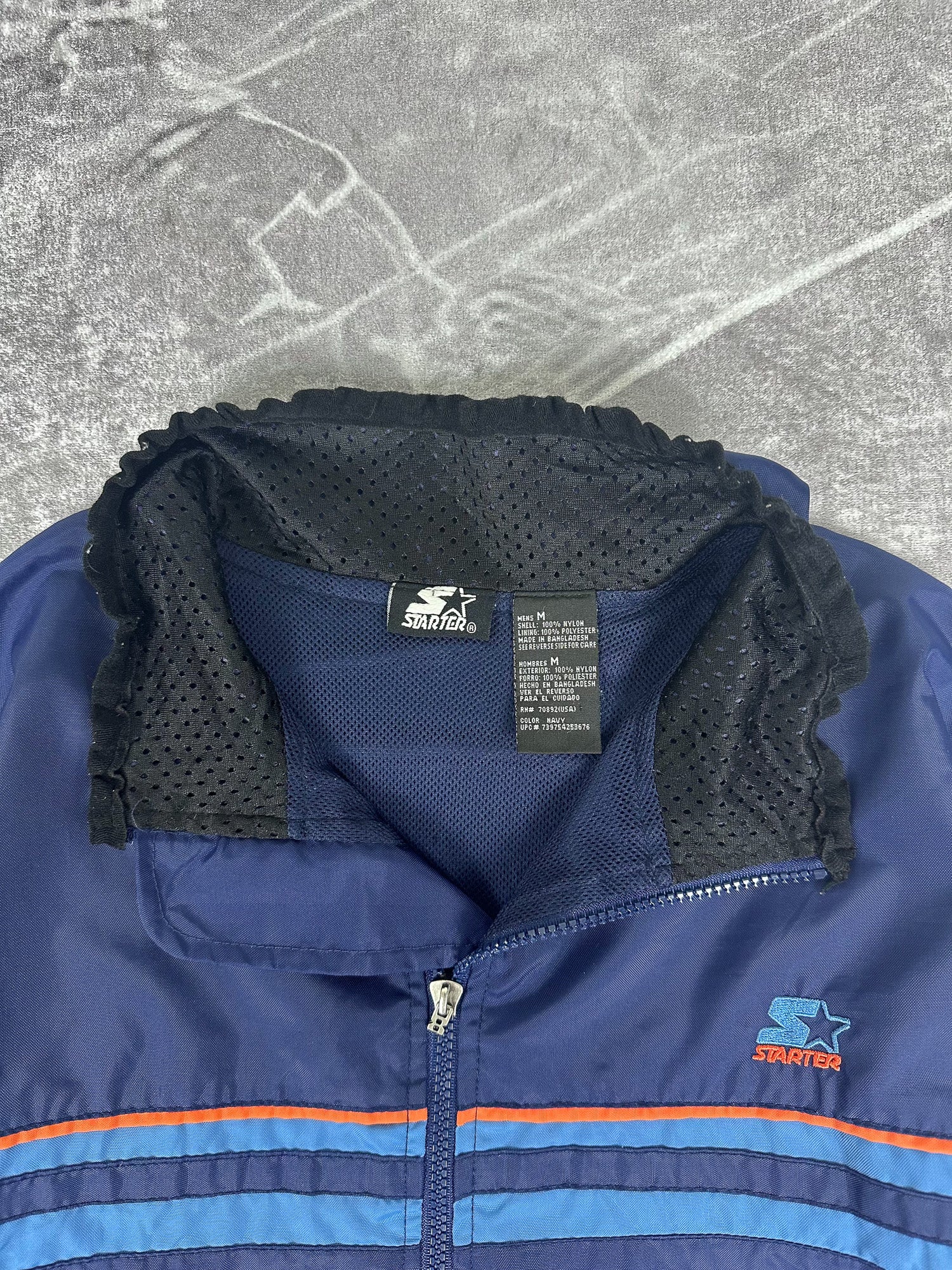 Vintage 00s Starter Brand Striped Windbreaker (M)