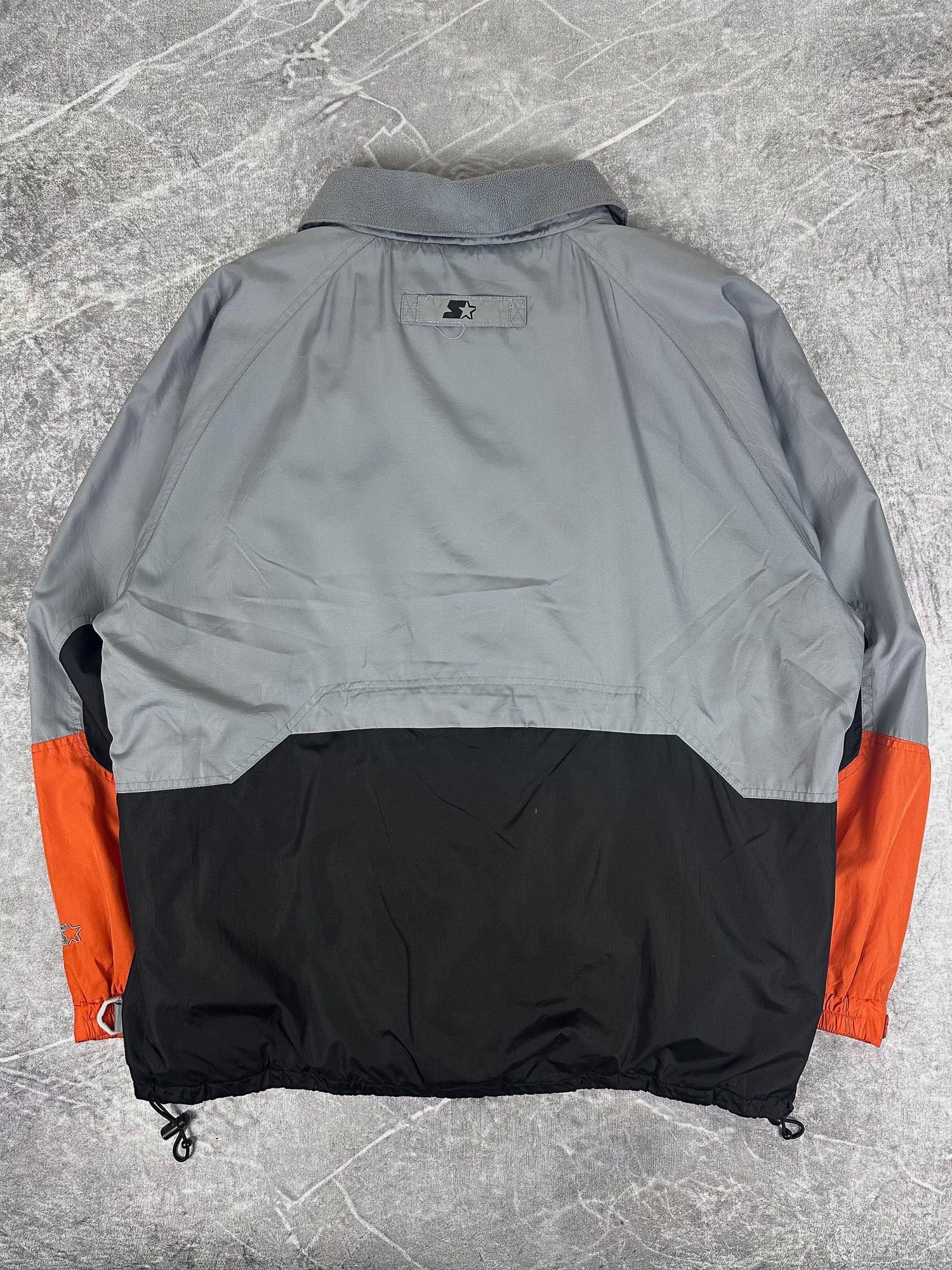 Vintage 00s Starter Brand Colour Block Nylon Fleece Parka (L)