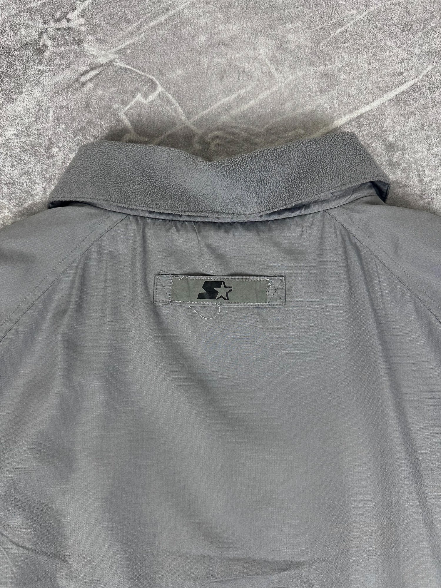 Vintage 00s Starter Brand Colour Block Nylon Fleece Parka (L)