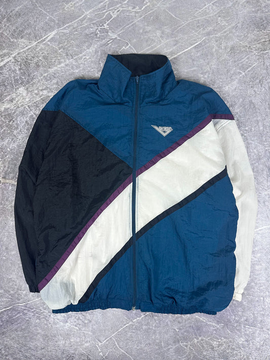 Vintage 90s Pony Colour Block Nylon Windbreaker (2XL)