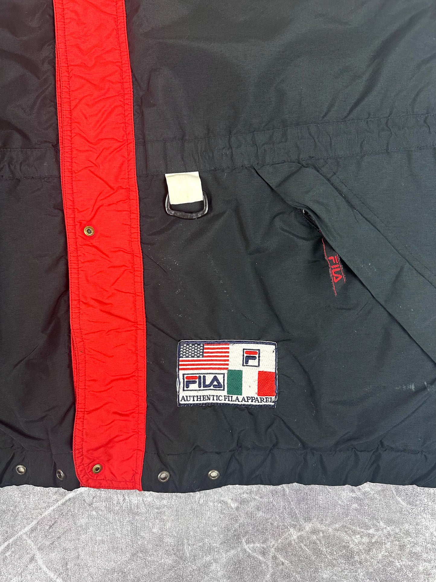 Vintage 90s Fila Italia Colour Block Heavy Parka (L)