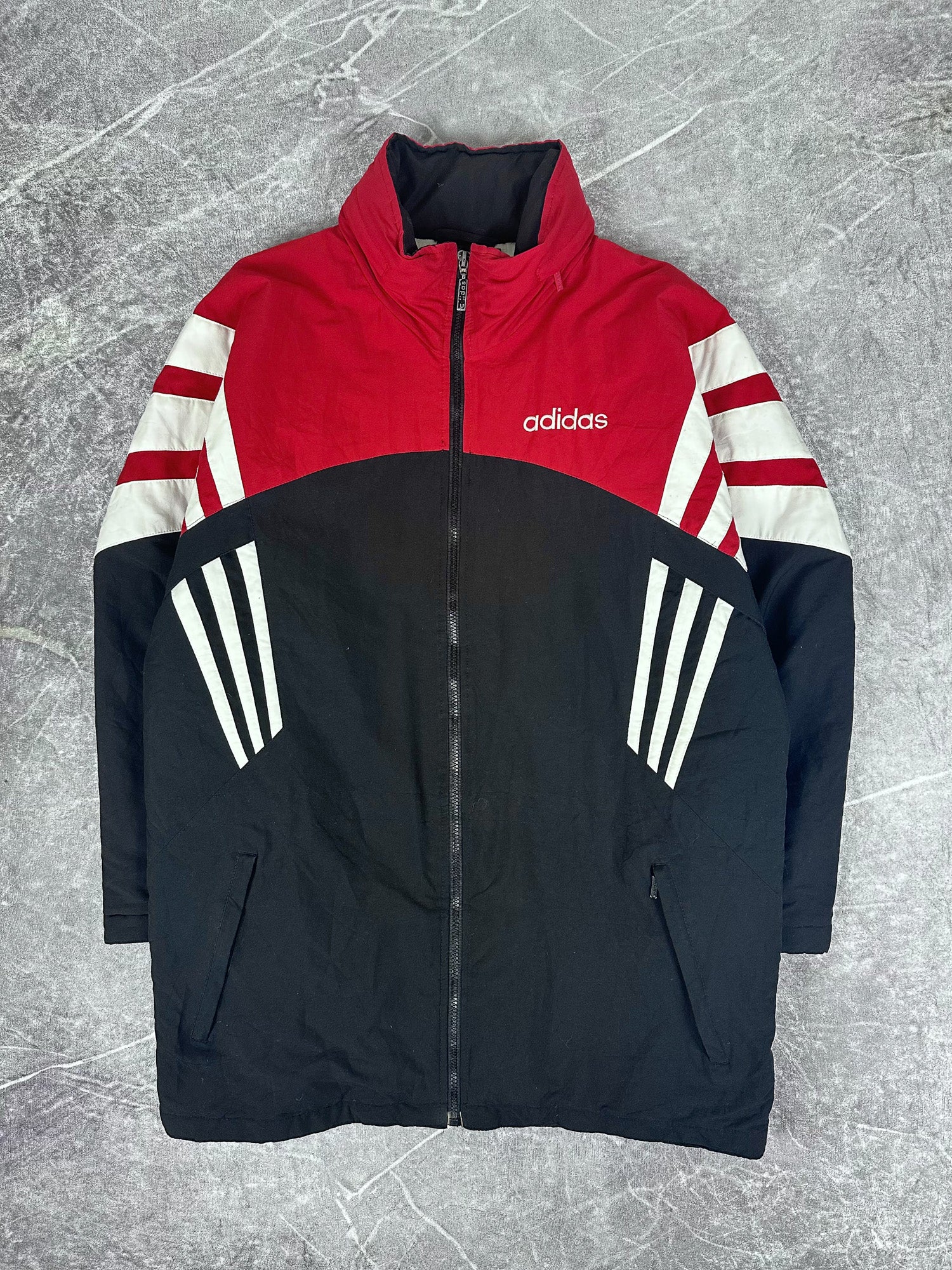 Vintage 90s Adidas Football Cotton Parker Training Jacket (XL)