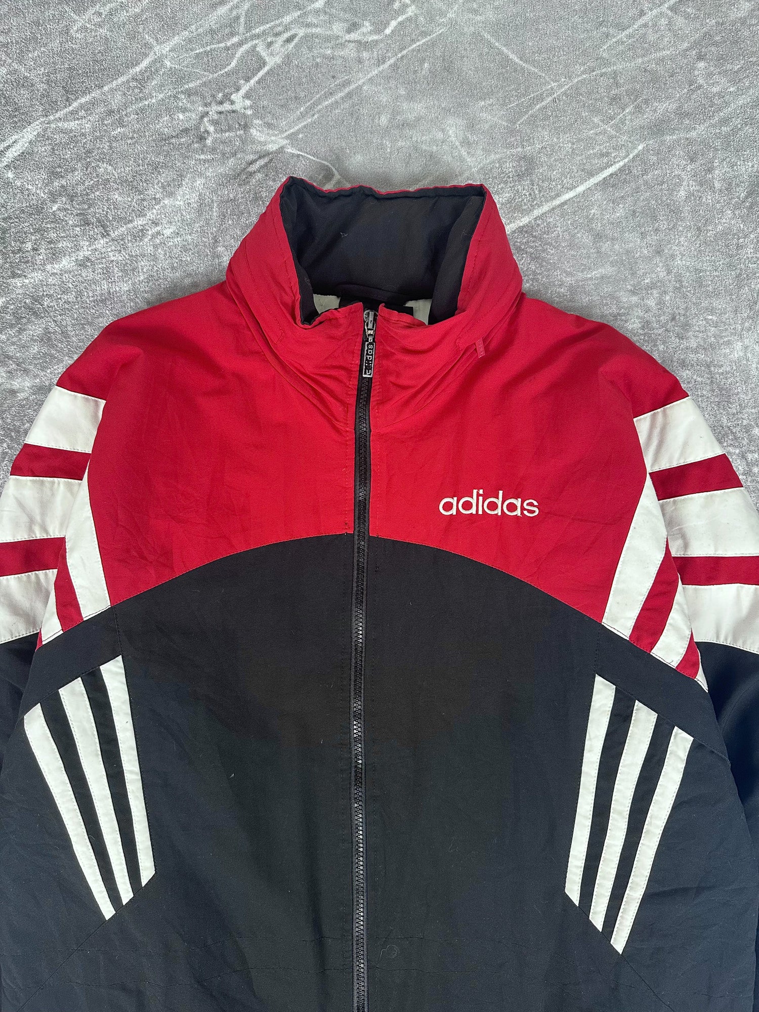 Vintage 90s Adidas Football Cotton Parker Training Jacket (XL)
