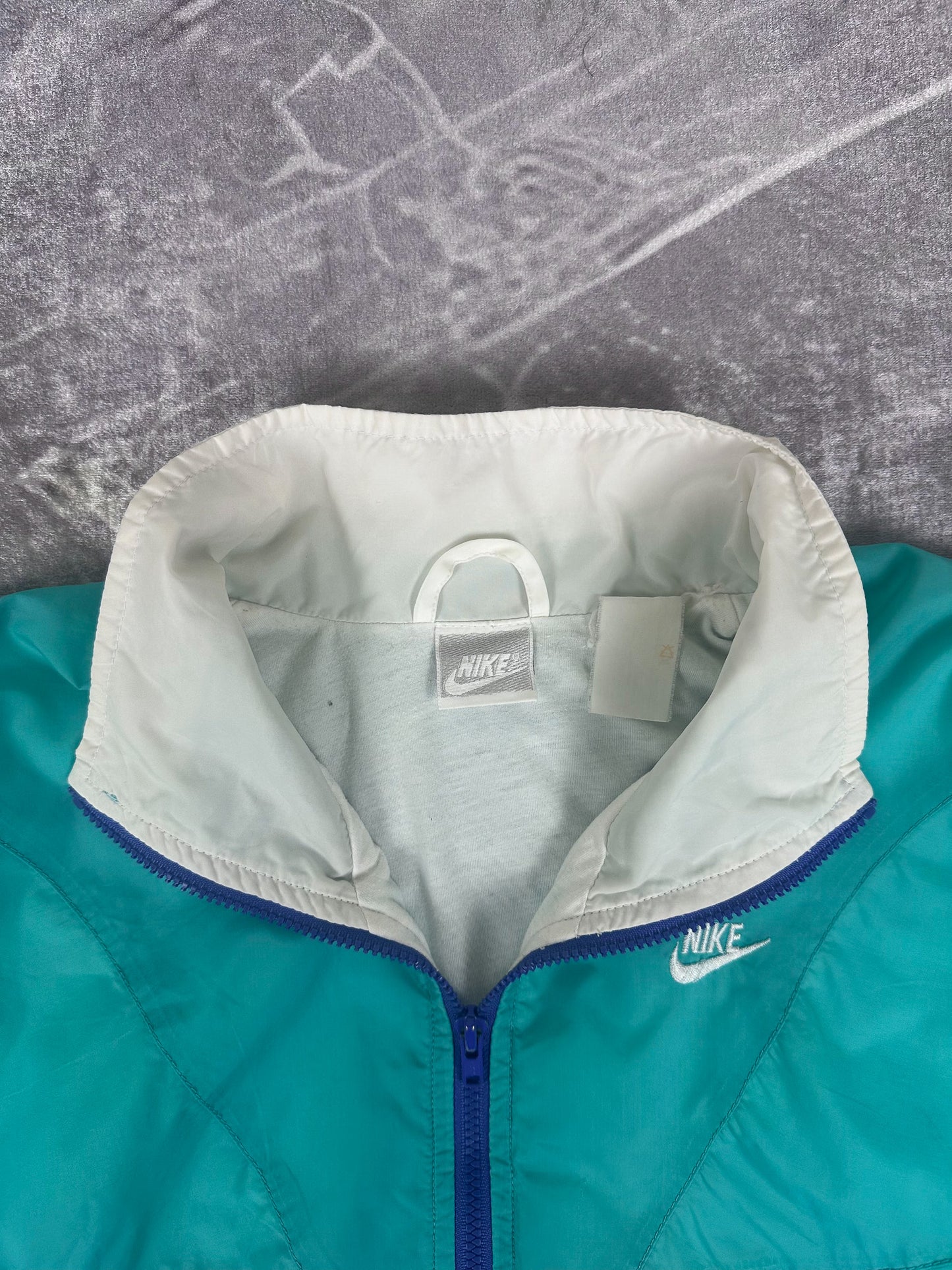 Vintage 90s Nike Colour Block Embroidered Swoosh Logo Nylon Windbreaker (S)