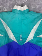Vintage 90s Nike Colour Block Embroidered Swoosh Logo Nylon Windbreaker (S)