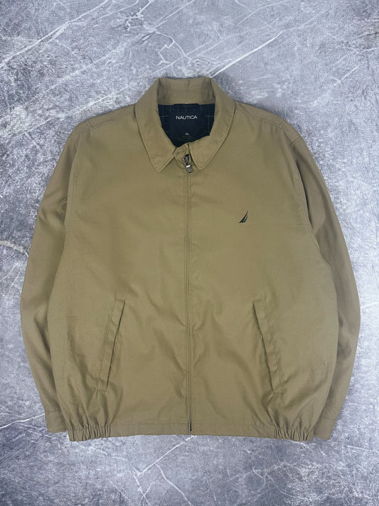 Vintage 00s Nautica Plaid Lined Embroidered Logo Harrington Jacket (XL)