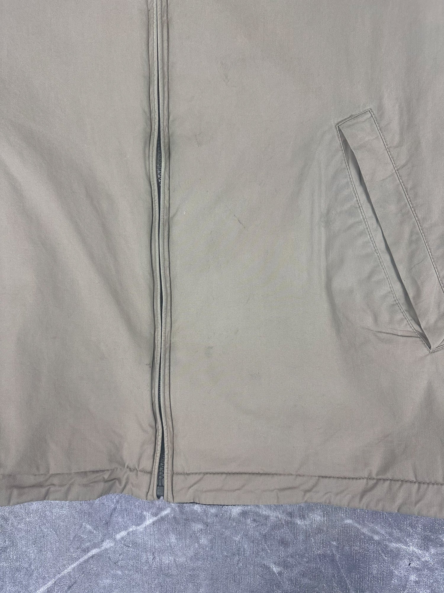 Vintage 00s Nautica Canvas Embroidered Logo Reversible Fleece Jacket (2XL)