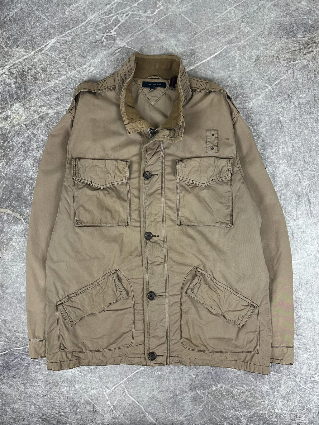 Preloved 00s Tommy Hilfiger M65 Military Parka Jacket (2XL)