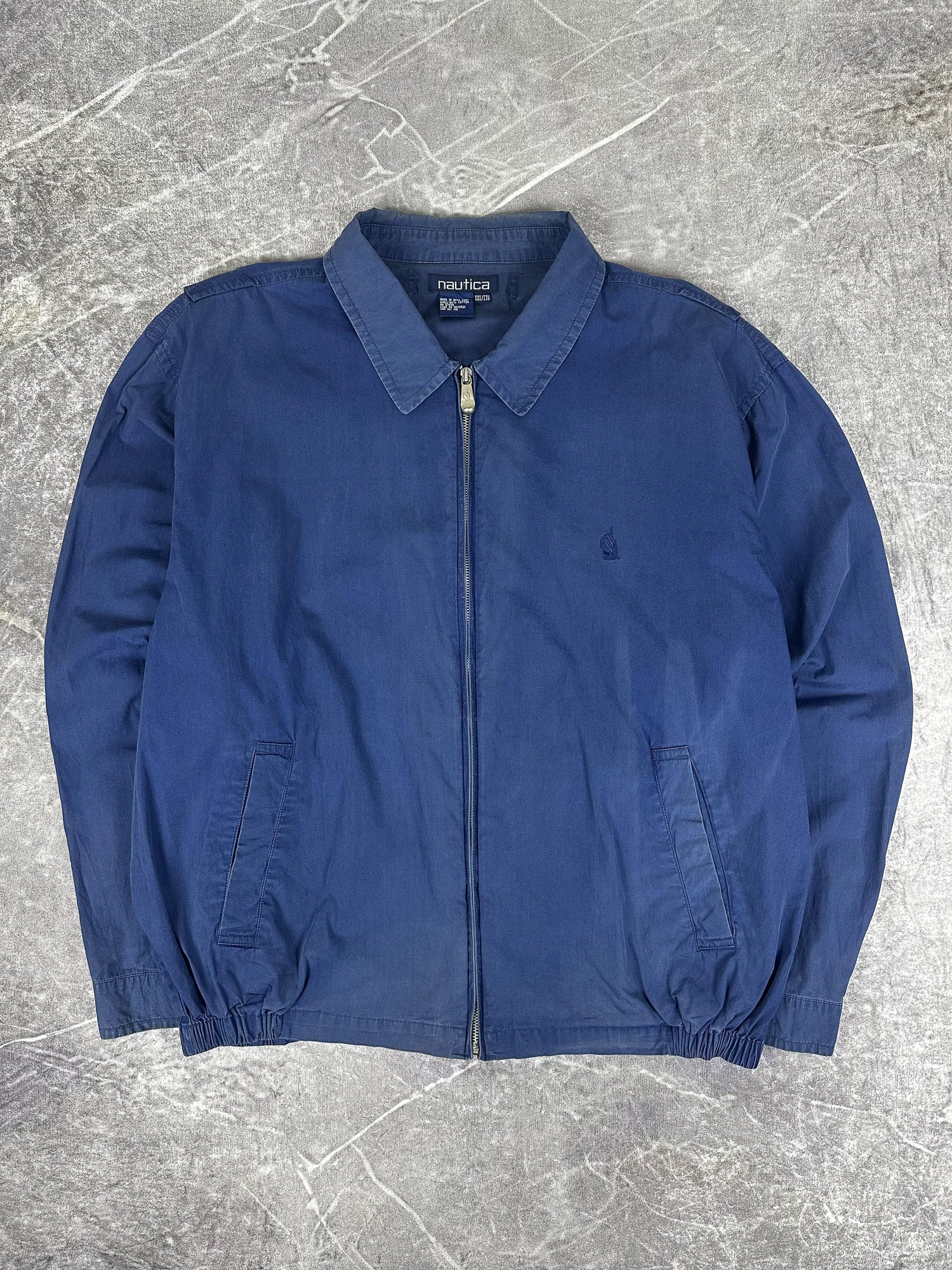 Vintage 90s Nautica Embroidered Small Logo Harrington Jacket (2XL)