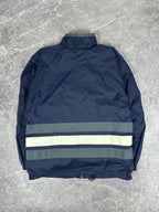 Vintage 90s Adidas 3 Stripe Embroidered Logo Lightweight Windbreaker Jacket (M)