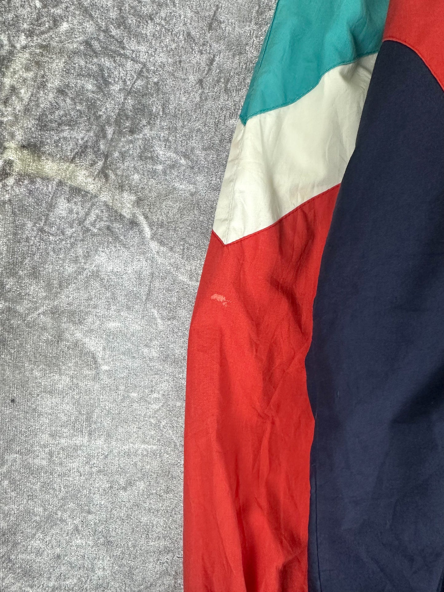 Vintage 90s Adidas Colour Block Embroidered Spellout Windbreaker Jacket (L)