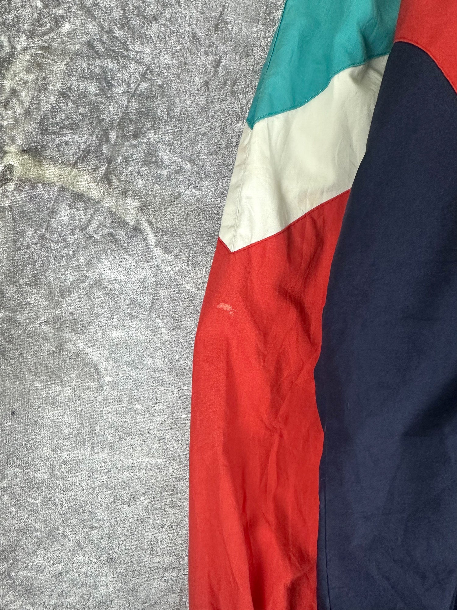 Vintage 90s Adidas Colour Block Embroidered Spellout Windbreaker Jacket (L)