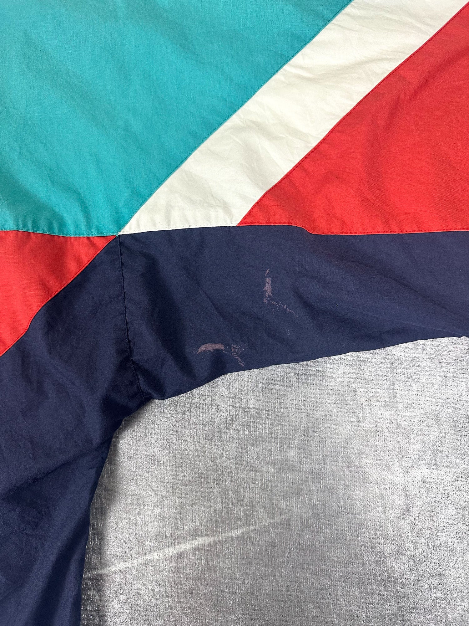 Vintage 90s Adidas Colour Block Embroidered Spellout Windbreaker Jacket (L)