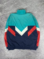Vintage 90s Adidas Colour Block Embroidered Spellout Windbreaker Jacket (L)