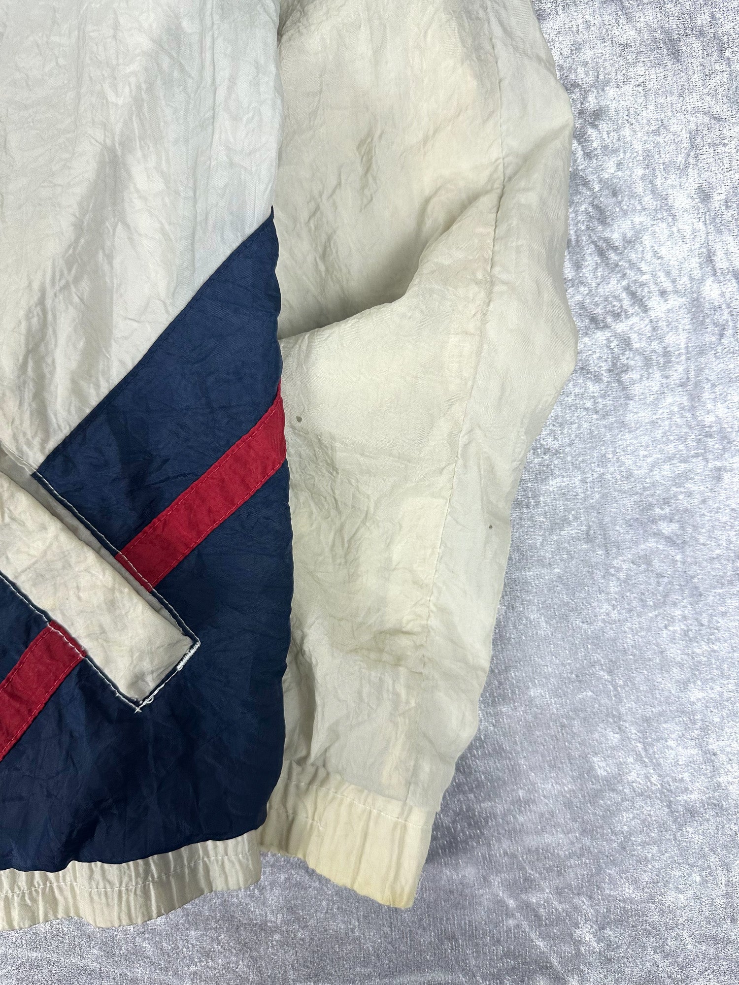 Vintage 90s Reebok Colour Block Embroidered Logo Windbreaker Jacket (XL)