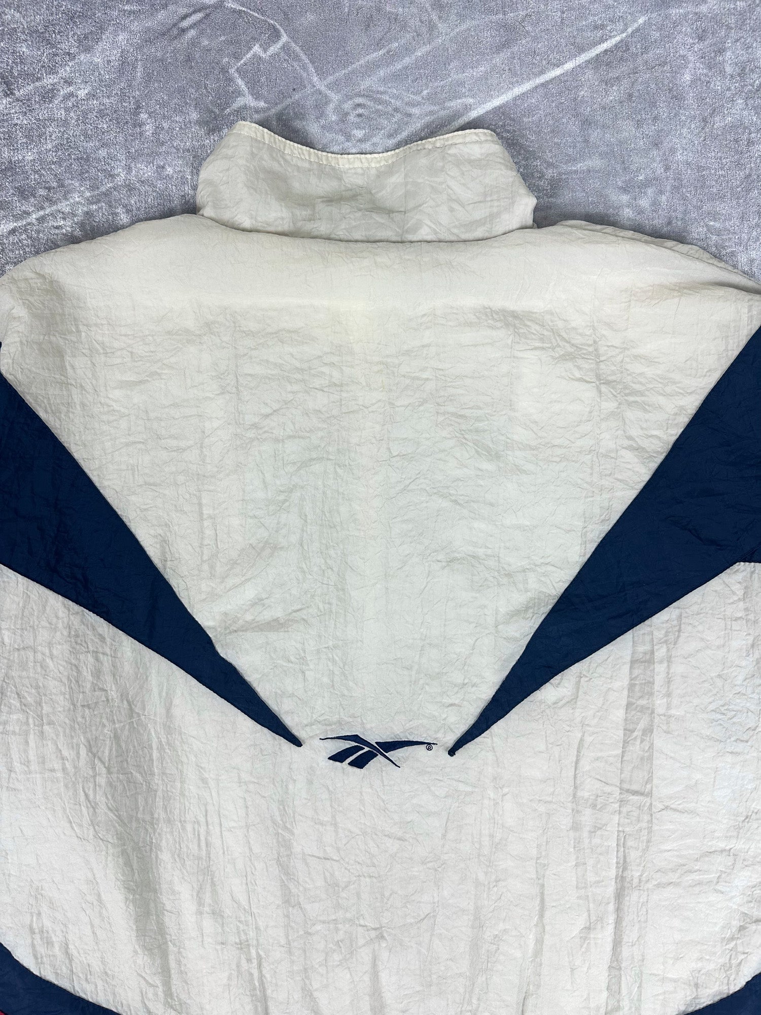 Vintage 90s Reebok Colour Block Embroidered Logo Windbreaker Jacket (XL)