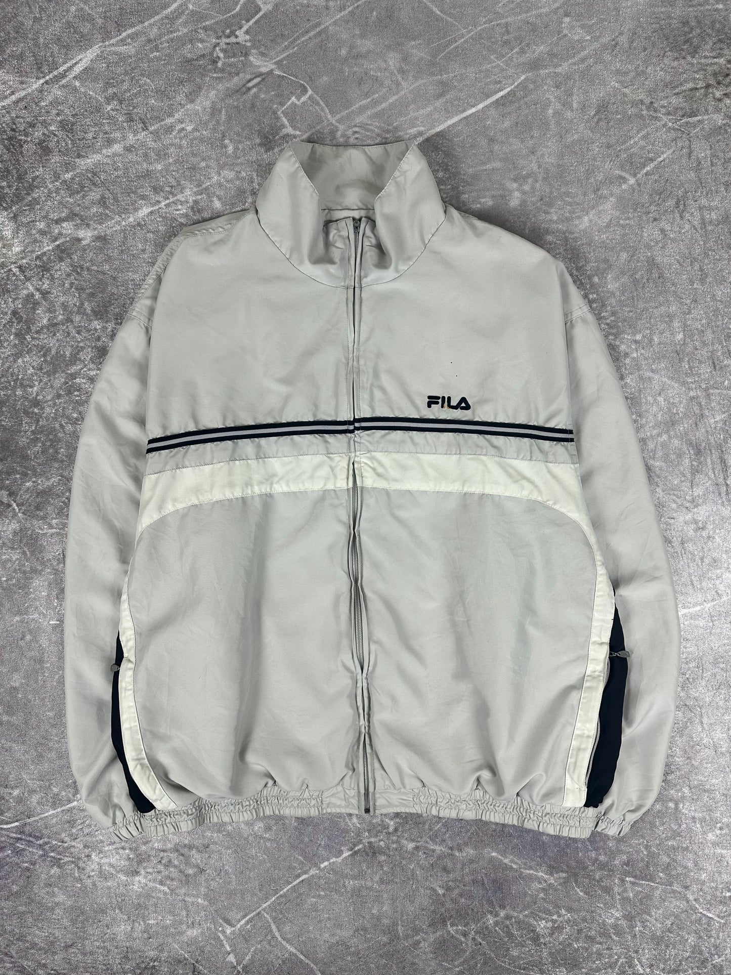 Vintage 00s Fila Embroidered Multi Panel Windbreaker Jacket (XL)