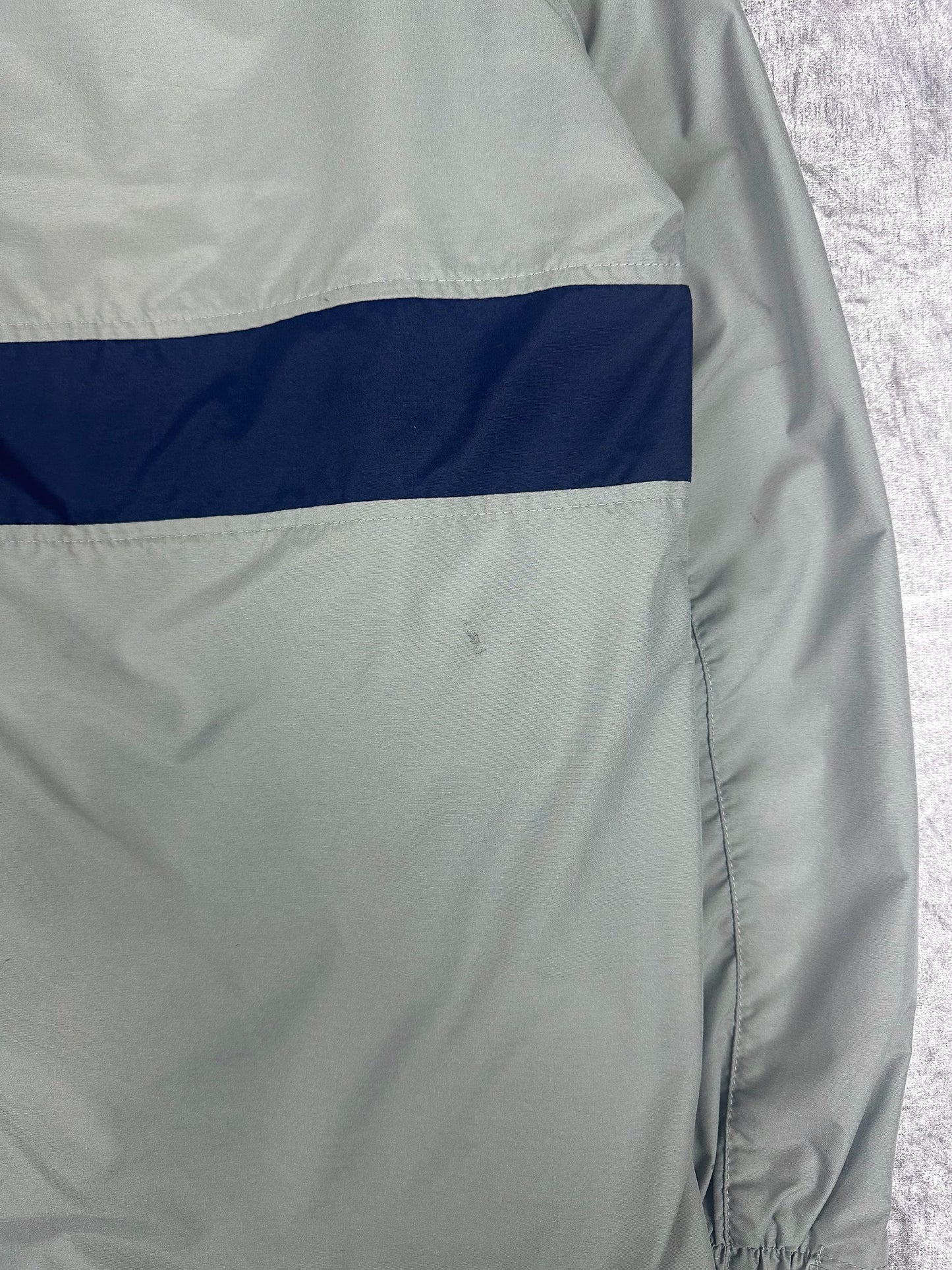 Vintage 00s Nike Horizontal Stripe Embroidered Swoosh Spellout Windbreaker Jacket (M)