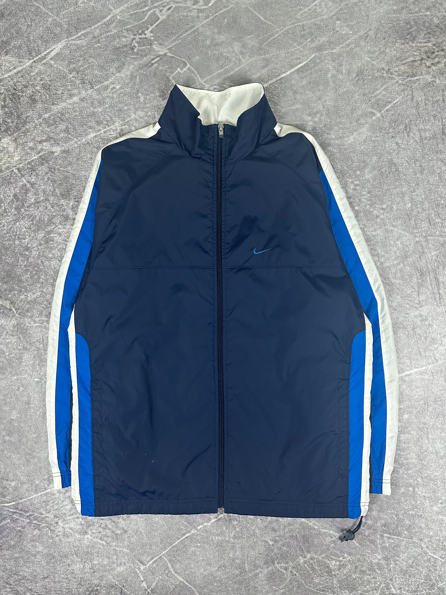 Vintage 00s Nike Colour Block Embroidered Small Swoosh Windbreaker Jacket (M)