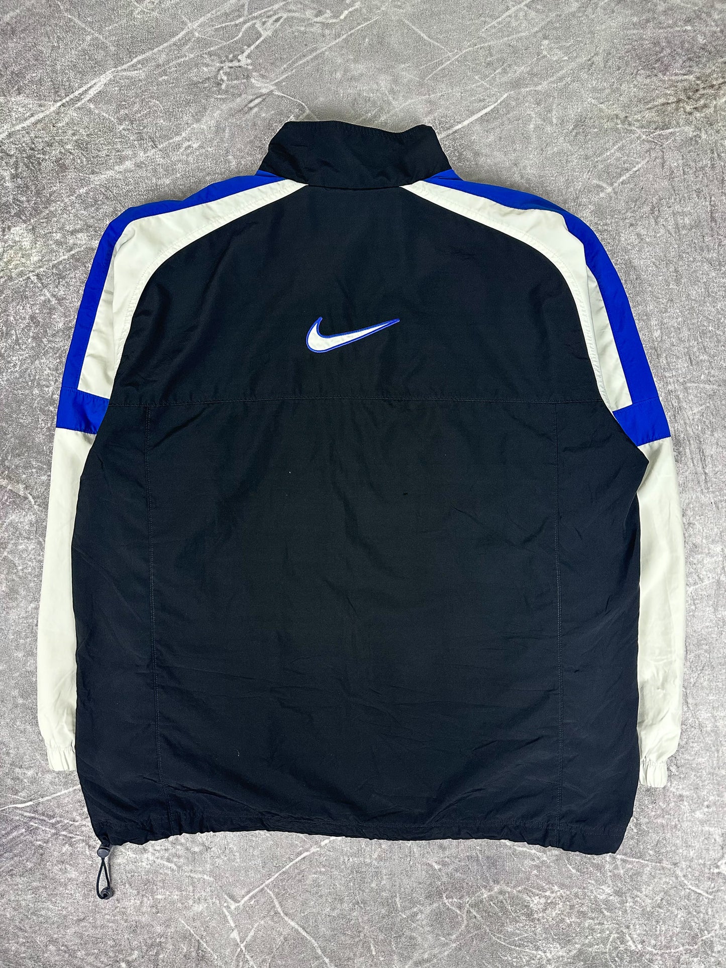 Vintage 00s Nike Colour Block Embroidered Small Swoosh Windbreaker Jacket (2XL)