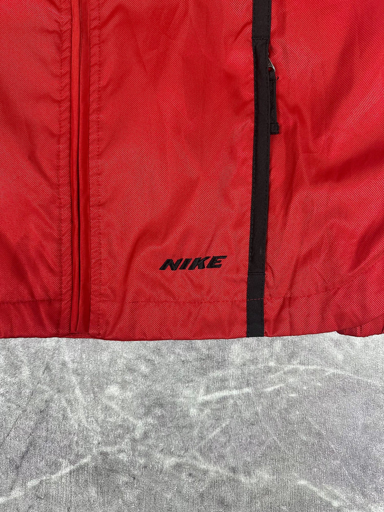 Vintage 00s Nike Tape Stripe Embroidered Spellout Windbreaker Jacket (S)