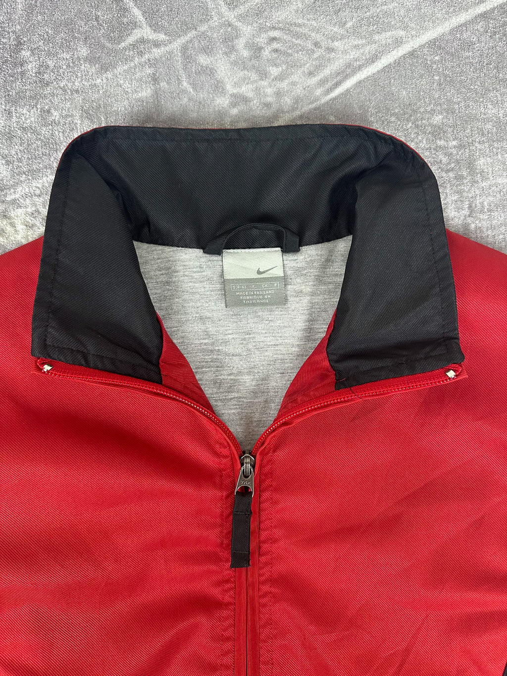 Vintage 00s Nike Tape Stripe Embroidered Spellout Windbreaker Jacket (S)