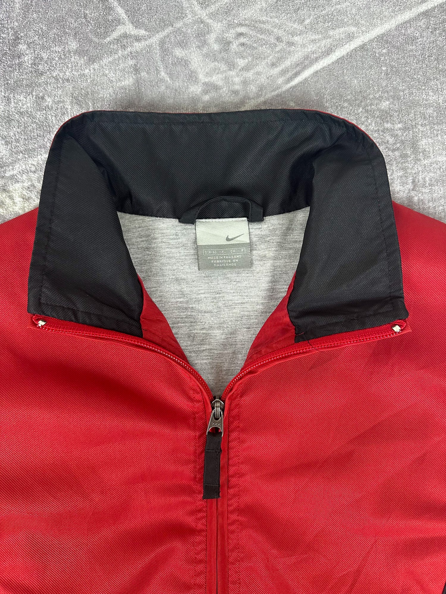 Vintage 00s Nike Tape Stripe Embroidered Spellout Windbreaker Jacket (S)