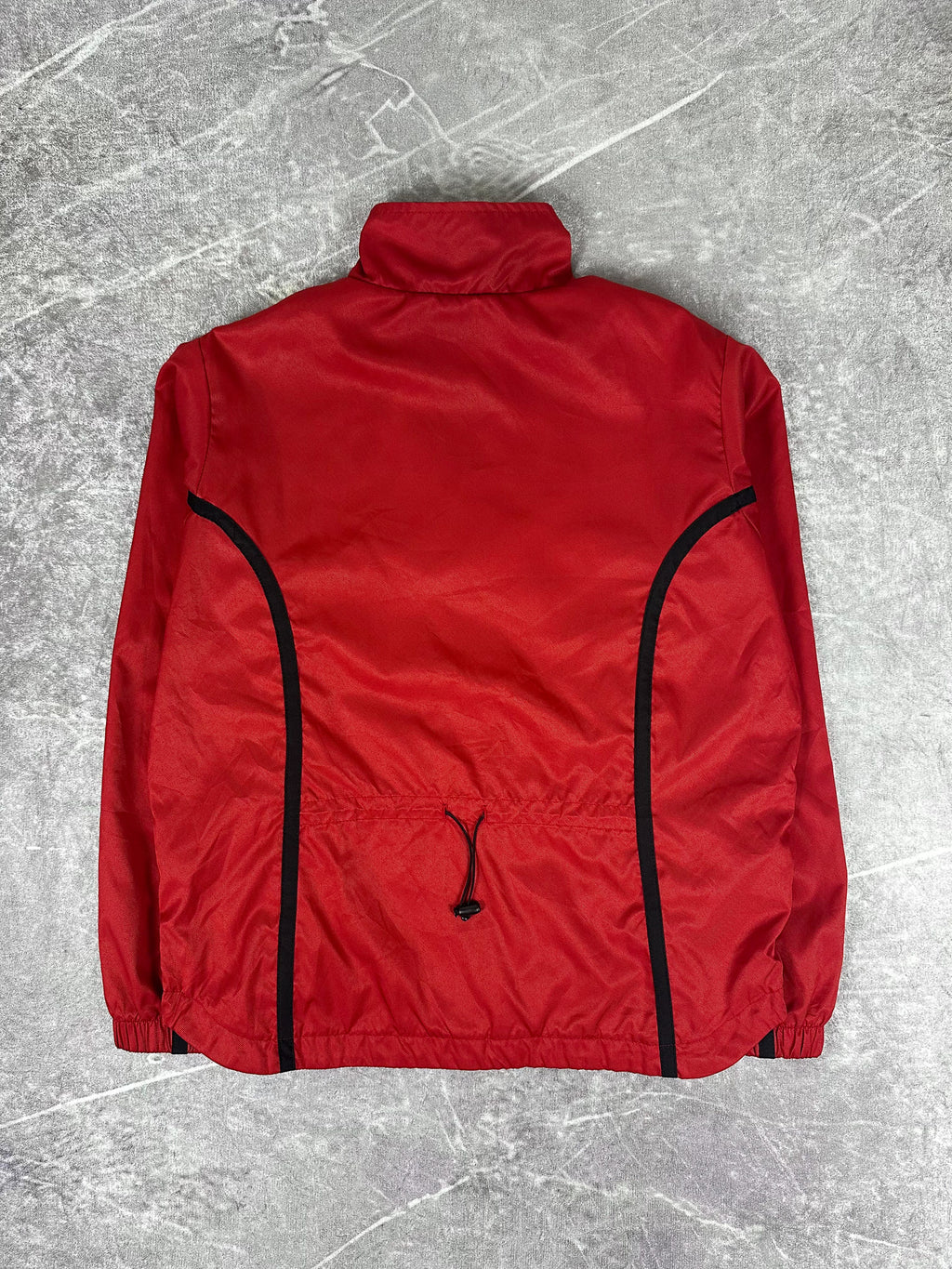 Vintage 00s Nike Tape Stripe Embroidered Spellout Windbreaker Jacket (S)