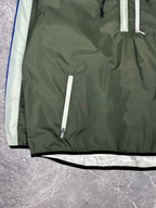 Vintage 90s Nike Quarter Zip Anorak Sleeve Stripe Windbreaker Jacket (L)