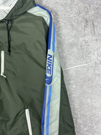 Vintage 90s Nike Quarter Zip Anorak Sleeve Stripe Windbreaker Jacket (L)