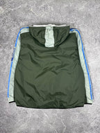 Vintage 90s Nike Quarter Zip Anorak Sleeve Stripe Windbreaker Jacket (L)