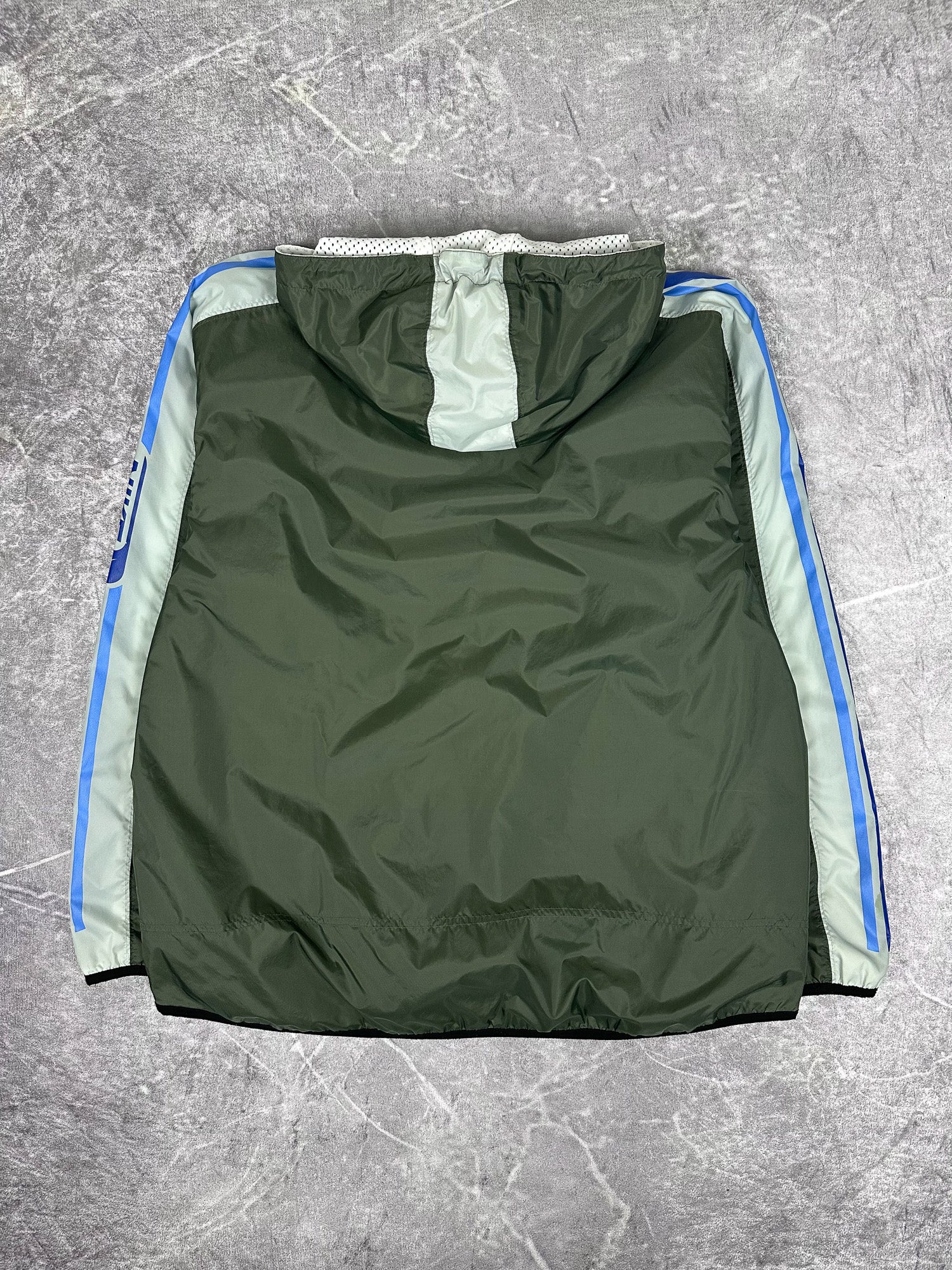 Vintage 90s Nike Quarter Zip Anorak Sleeve Stripe Windbreaker Jacket (L)